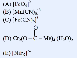 Coordination complexes with different metal centers and ligands