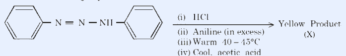 Structure of 1,3-diphenyltriazene (diazoaminobenzene): C6H5-N=N-NH-C6H5