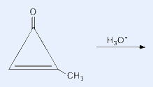 An allyl aryl ether: a benzene ring (drawn as a triangle/cyclohexadiene cartoon) bearing an O-allyl (O-CH2-CH=CH2) group and a CH3 substituent, with H3O+ over the reaction arrow.