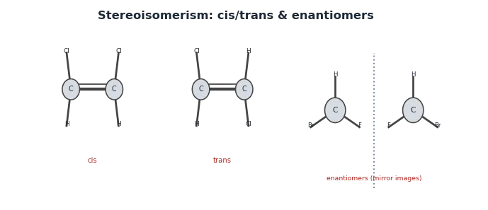 Stereoisomers: cis/trans (geometrical) and a pair of enantiomers (optical).